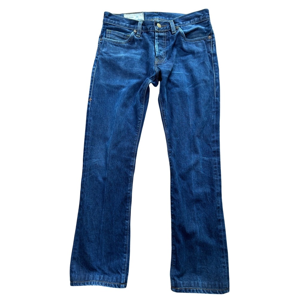 Imogene + Willie Slim Straight Leg Jeans Dark Wash Indigo Blue Denim Size 28
